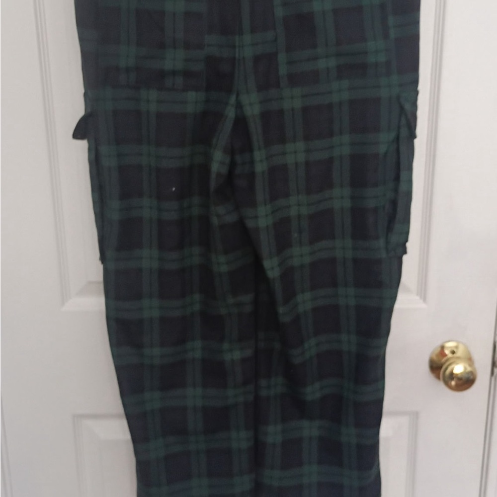 Green Plaid Cargo Pants - Picture 3 of 3